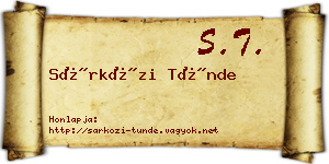 Sárközi Tünde névjegykártya